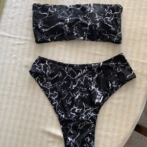 MARBLE PRINT BIKINI SIZE L